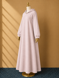 Pink Premium Quality Long Hoodie Top Style Abaya.