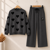 Heart Style 2-Pcs Winter Tracksuit.