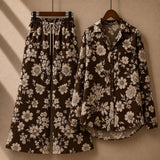 Luxe Printed Western Shirt & Plazo Style 2-Pcs Stiched Co-Ord Set.