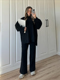 Rib Premium Quality Winter 2-Pcs Tracksuit. CWTS-36