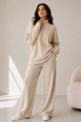 Rib Premium Quality Winter 2-Pcs Tracksuit. CWTS-36