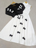 Classic Wine Bow Embellished Maxi 2-Piece
