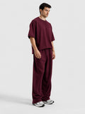 Maroon Round Neck Tracksuit