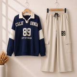 Cali-89 Collar Cargo Style 2-Pcs Tracksuit. WWTS-45