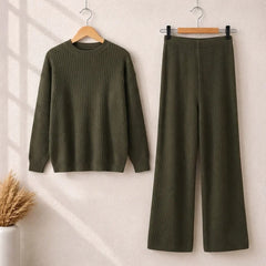 Rib Premium Quality Winter 2-Pcs Tracksuit. CWTS-36