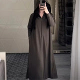 Premium Quality Long Zipper Hoodie Top Style Abaya. CWTS-24