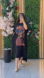 Summer Drop Shoulder Printed Long Top