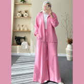 Wide-Leg Bottom Over Size Style Premium Quality Winter 2-Pcs Tracksuit. CWTS-39
