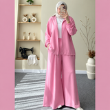 Wide-Leg Bottom Over Size Style Premium Quality Winter 2-Pcs Tracksuit. CWTS-39