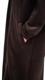 Brown Premium Quality Long Zipper Hoodie Top Style Abaya. CWTS-24 (Copy)
