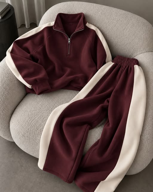 Winter Stripe Two-Piece Tracksuit