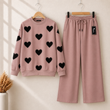 Heart Style 2-Pcs Winter Tracksuit.