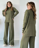 Rib Premium Quality Winter 2-Pcs Tracksuit. CWTS-36
