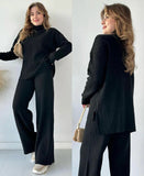 Rib Premium Quality Winter 2-Pcs Tracksuit. CWTS-36