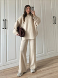 Rib Premium Quality Winter 2-Pcs Tracksuit. CWTS-36