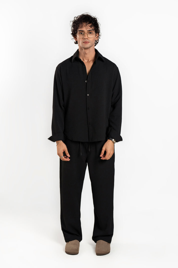 Black MEN’S ESSENTIALS CO-ORD SET CLEAN LUXURY FIT