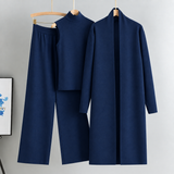 Long Gown Style 3-Pcs Winter Co-Ord Suit. WWTS-13