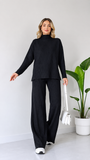 Rib Premium Quality Winter 2-Pcs Tracksuit. CWTS-36