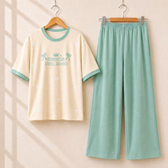 Romantic Long Island Style Western 2-Pcs Summer Tracksuit For Her
