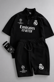 MENS FOOTBALL INSPIRED SET – SLIM FIT HALF ZIP & SHORTS MMSS-16