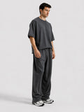 Gray Round Neck Tracksuit