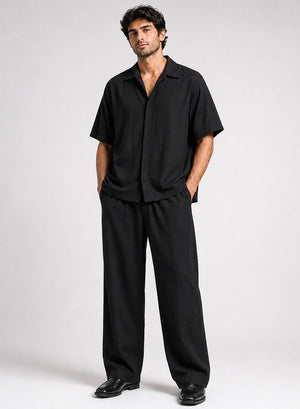 Black MEN’S ESSENTIALS CO-ORD SET CLEAN LUXURY FIT
