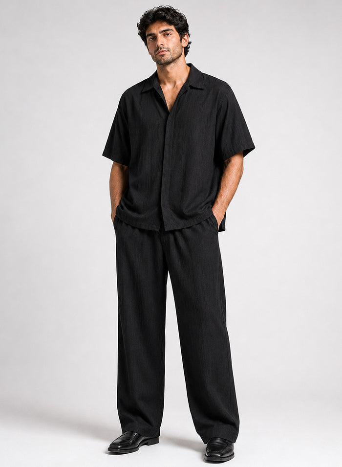Black MEN’S ESSENTIALS CO-ORD SET CLEAN LUXURY FIT