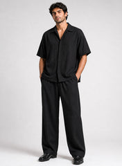 Black MEN’S ESSENTIALS CO-ORD SET CLEAN LUXURY FIT