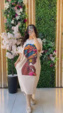 Summer Drop Shoulder Printed Long Top
