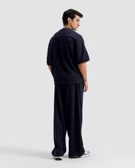 Navy Blue Round Neck Tracksuit