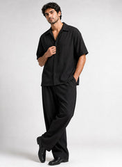 Black MEN’S ESSENTIALS CO-ORD SET CLEAN LUXURY FIT