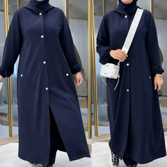 Long Button Hoodie Style 2-Pcs Winter Co-Ord Set. WWTS-18