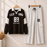 Cali-89 Collar Cargo Style 2-Pcs Tracksuit. WWTS-45