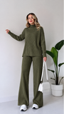 Rib Premium Quality Winter 2-Pcs Tracksuit. CWTS-36