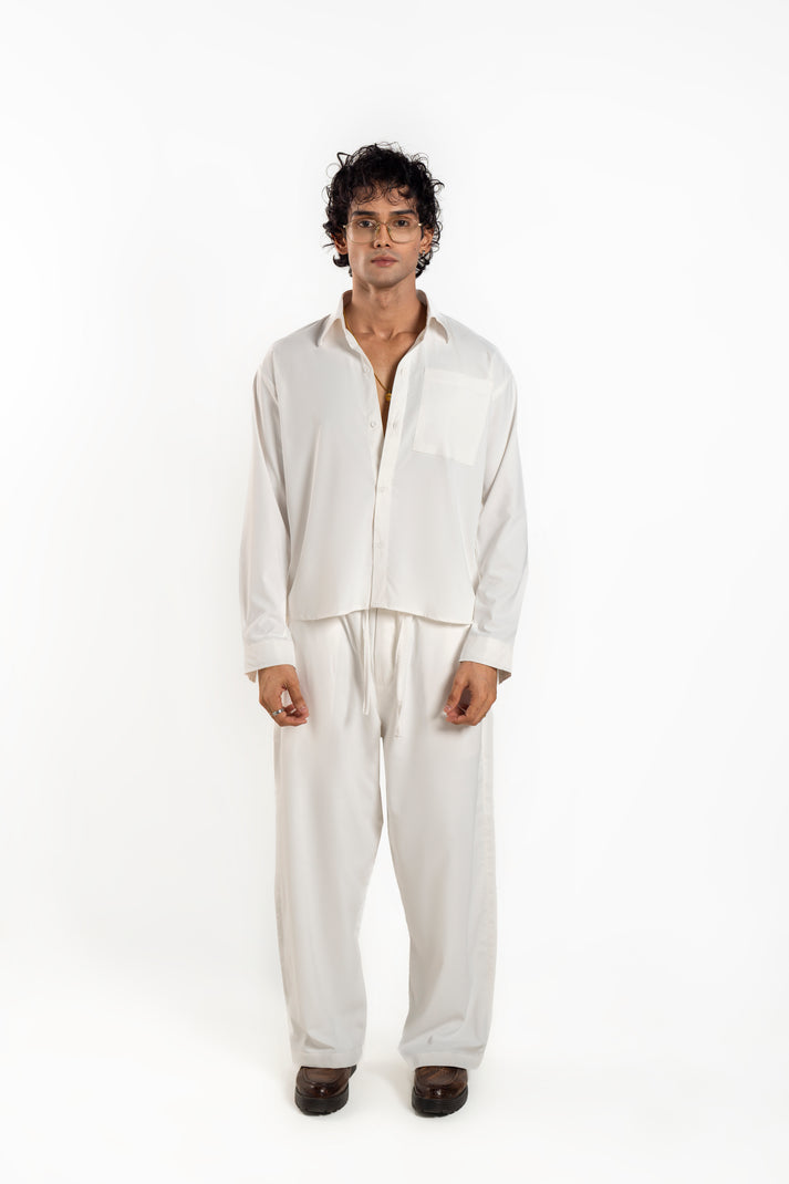 White MEN’S ESSENTIALS CO-ORD SET CLEAN LUXURY FIT