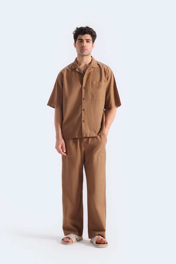 Brown MEN’S ESSENTIALS CO-ORD SET CLEAN LUXURY FIT