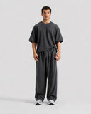 Gray Round Neck Tracksuit