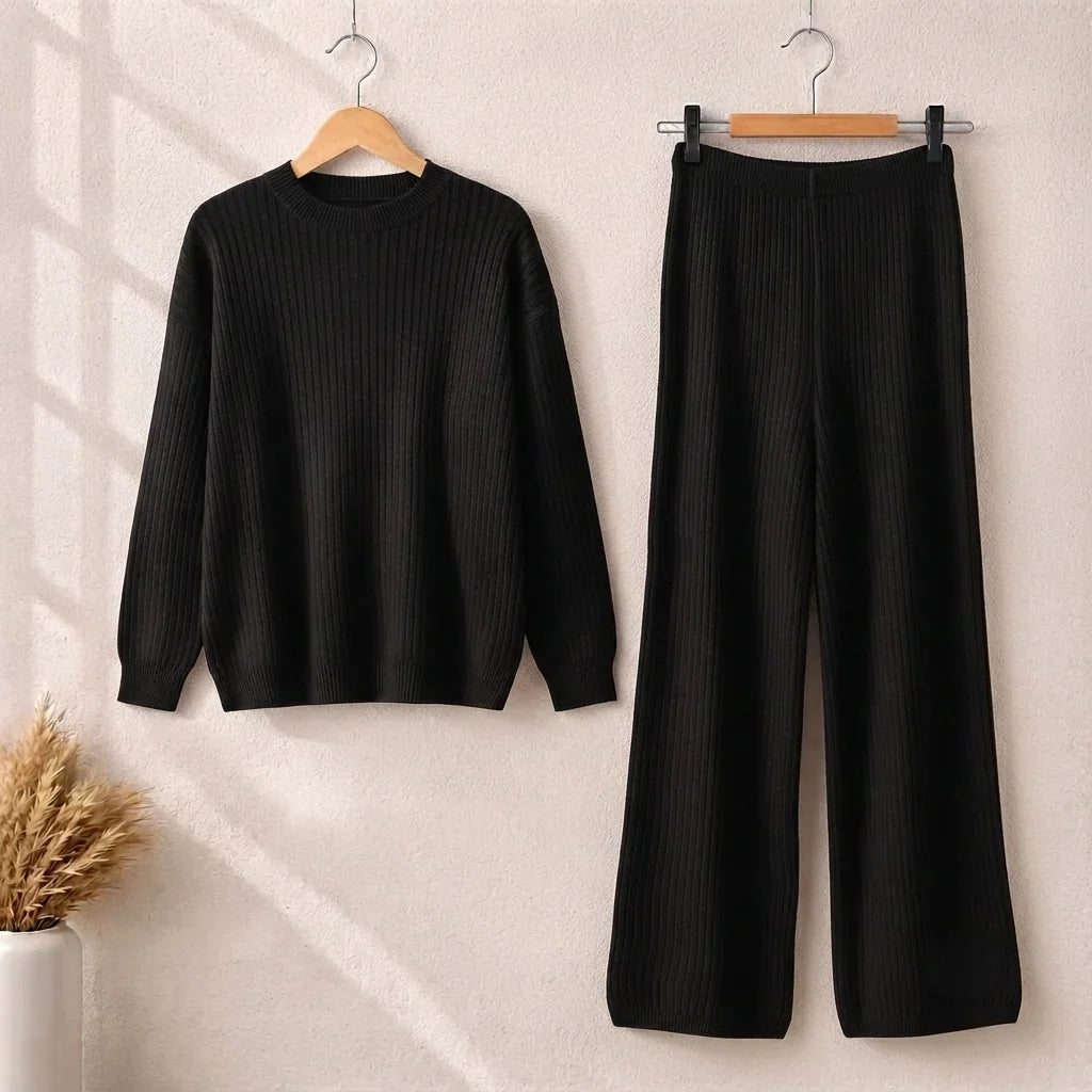 Rib Premium Quality Winter 2-Pcs Tracksuit. CWTS-36