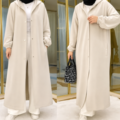 Long Button Hoodie Style 2-Pcs Winter Co-Ord Set. WWTS-18