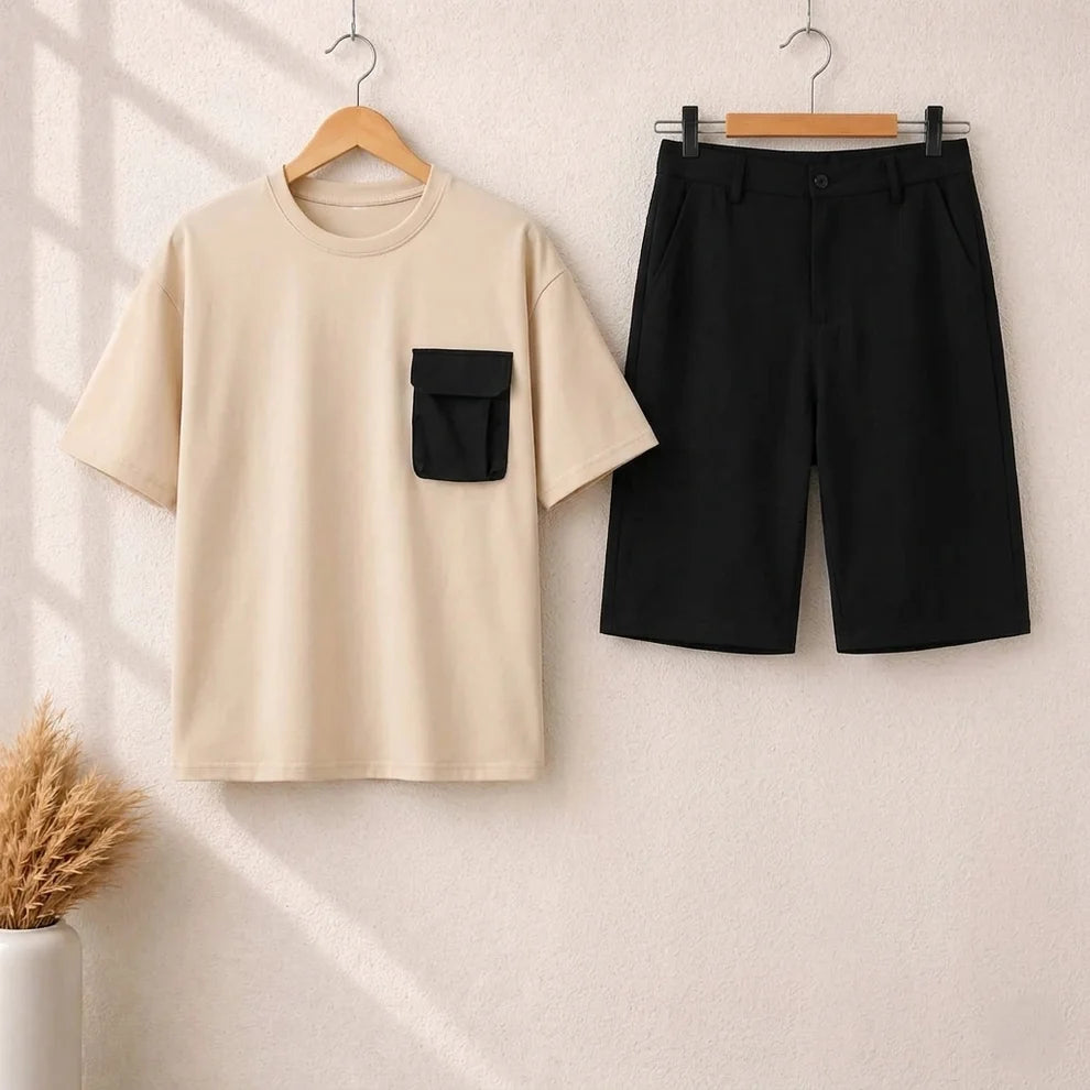 Men’s Front Pocket Summer Co-Ord Set MMSS-15