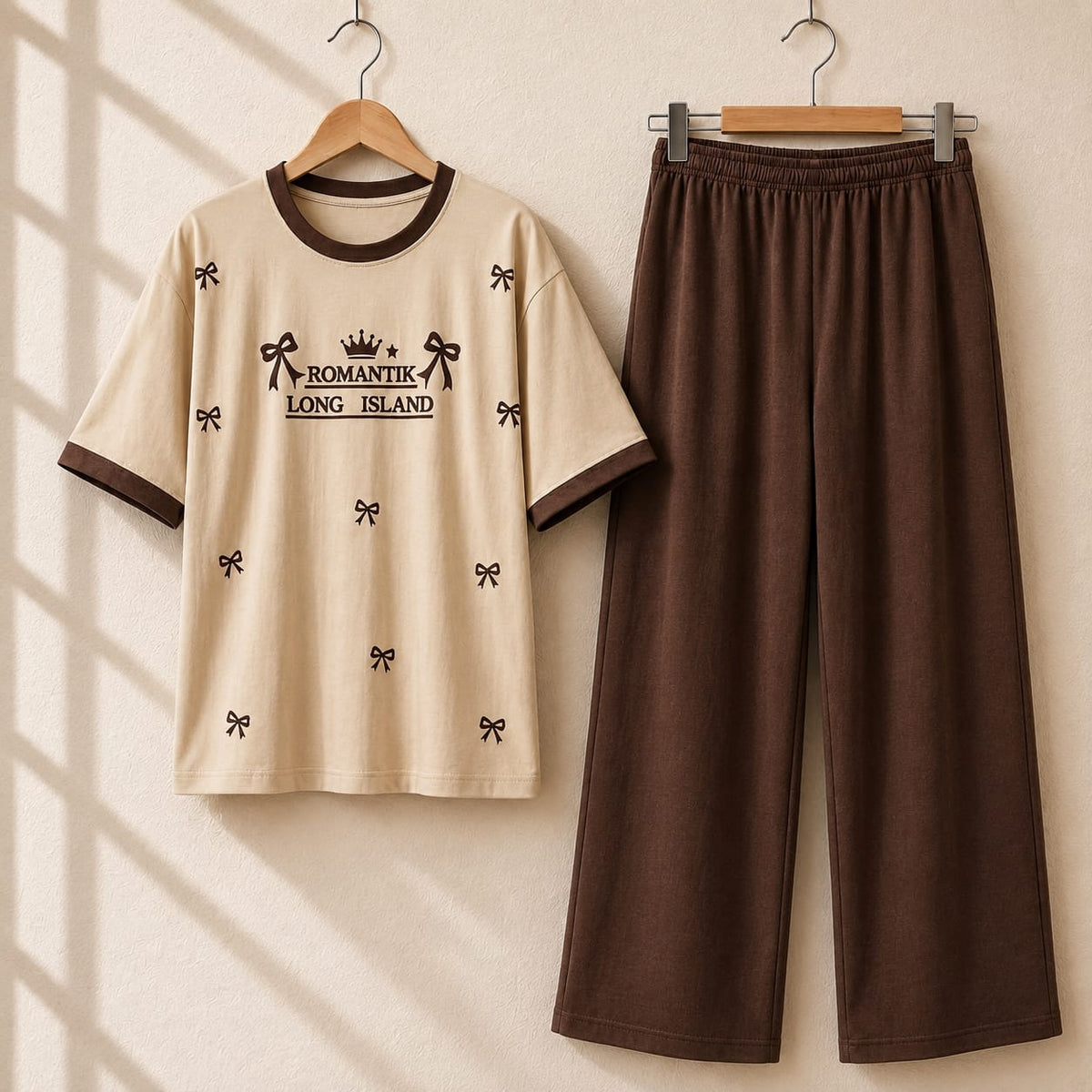 Romantic Long Island Style Western 2-Pcs Summer Tracksuit For Her