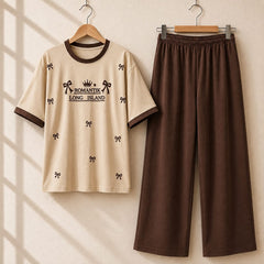 Romantic Long Island Style Western 2-Pcs Summer Tracksuit For Her