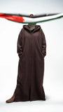 Brown Premium Quality Long Zipper Hoodie Top Style Abaya. CWTS-24 (Copy)